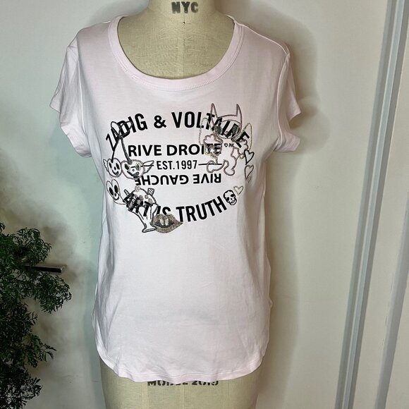 Zadig & Voltaire T-shirt  Woop Insignia Size Medium - Picture 3 of 9